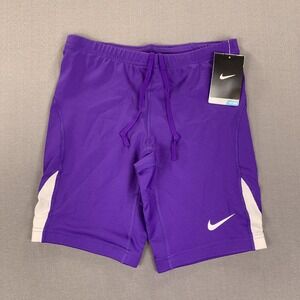 NEW Nike Shorts Womens SM Purple Dri-Fit Running Compression Stay Cool Athletic